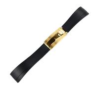 AZSHIW PVD Black 20mm Width Rubber Watch Strap Compatible With Yacht-Master Submariner NH35 NH36 Movement Watch Case(Gold)
