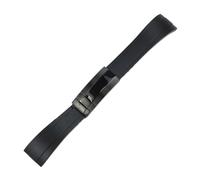 AZSHIW PVD Black 20mm Width Rubber Watch Strap Compatible With Yacht-Master Submariner NH35 NH36 Movement Watch Case(Black)