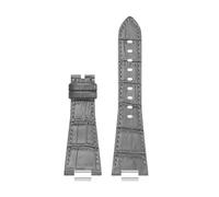 AZSHIW Quick Release Leather Strap Raised Mouth Watchband 12mm Compatible With Tissot 1853 PRX Super Player Watch Band T137407A T137410A(Grey-no)