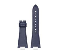 AZSHIW Quick Release Leather Strap Raised Mouth Watchband 12mm Compatible With Tissot 1853 PRX Super Player Watch Band T137407A T137410A(Plain blue-no)