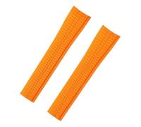 AZSHIW Replacement FKM Rubber Strap Compatible With Patek Philippe Aquanaut 5164/5167/5168 | 21mm Folding Buckle Silicone Waterproof(Orange-no buckle)
