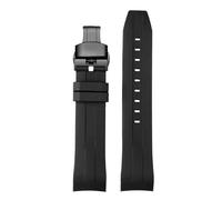 AZSHIW Rubber Watchband Compatible With Tissot 1853 Starfish Diving T120 Curved End Silicone Strap T120417A Series Wrist Bracelet Male(Black black,21mm)