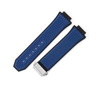 AZSHIW Silicone Men's Watchbands Compatible With Hublot Yubo Big Bang Classic Fusion Special Convex Interface Waterproof Watch Accessories 27x17mm(Blue-ST-Z2)
