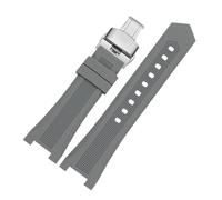 AZSHIW Silicone Rubber Watch Strap Compatible With Omega Constellation 131.33/131.13 To Replace The Diving Wristband 24x14mm 24x15mm(Gray silver,24x14mm)