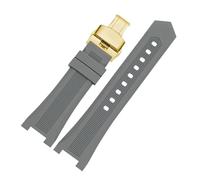 AZSHIW Silicone Rubber Watch Strap Compatible With Omega Constellation 131.33/131.13 To Replace The Diving Wristband 24x14mm 24x15mm(Gray gold,24x14mm)