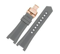 AZSHIW Silicone Rubber Watch Strap Compatible With Omega Constellation 131.33/131.13 To Replace The Diving Wristband 24x14mm 24x15mm(Gray rose,24x15mm)