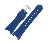 AZSHIW Silicone Rubber Watch Strap Compatible With Omega Constellation 131.33/131.13 To Replace The Diving Wristband 24x14mm 24x15mm(Blue S silver,24x14mm)