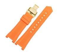 AZSHIW Silicone Rubber Watch Strap Compatible With Omega Constellation 131.33/131.13 To Replace The Diving Wristband 24x14mm 24x15mm(Orange gold,24x14mm)