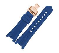 AZSHIW Silicone Rubber Watch Strap Compatible With Omega Constellation 131.33/131.13 To Replace The Diving Wristband 24x14mm 24x15mm(Blue rose,24x14mm)