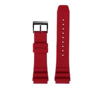AZSHIW Silicone Strap 22mm Compatible With CASIO Swordfish Diving Watch MDV-106 MDV-107 MTP-VD01D Efr-303l Watchband Orange Green Men's Wrist Band(Red black,20mm)