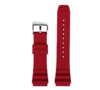 AZSHIW Silicone Strap 22mm Compatible With CASIO Swordfish Diving Watch MDV-106 MDV-107 MTP-VD01D Efr-303l Watchband Orange Green Men's Wrist Band(Red Silver,20mm)