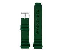 AZSHIW Silicone Strap 22mm Compatible With CASIO Swordfish Diving Watch MDV-106 MDV-107 MTP-VD01D Efr-303l Watchband Orange Green Men's Wrist Band(Green silver,20mm)