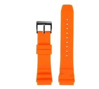 AZSHIW Silicone Strap 22mm Compatible With CASIO Swordfish Diving Watch MDV-106 MDV-107 MTP-VD01D Efr-303l Watchband Orange Green Men's Wrist Band(Orange black,22mm)