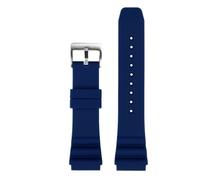 AZSHIW Silicone Strap 22mm Compatible With CASIO Swordfish Diving Watch MDV-106 MDV-107 MTP-VD01D Efr-303l Watchband Orange Green Men's Wrist Band(Blue Silver,22mm)