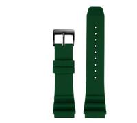 AZSHIW Silicone Strap 22mm Compatible With CASIO Swordfish Diving Watch MDV-106 MDV-107 MTP-VD01D Efr-303l Watchband Orange Green Men's Wrist Band(Green black,20mm)