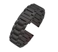 AZSHIW Unisex Solid Steel Strap Bracelet Compatible With Longines Tissot Casio Citizen Metal Butterfly Buckle Watch Band 18mm 20mm 21mm 22mm 24mm(Black,16mm)