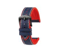 AZSHIW Watch Band Compatible With Casio MDV106 107 MTP-VD01D MTP-1374 1375 EFR-303 Eqb-501 Men's Bracelet(Blue Red -Black)