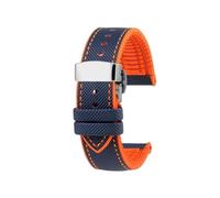 AZSHIW Watch Band Compatible With Casio MDV106 107 MTP-VD01D MTP-1374 1375 EFR-303 Eqb-501 Men's Bracelet(A-Blue Orange-S)