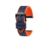 AZSHIW Watch Band Compatible With Casio MDV106 107 MTP-VD01D MTP-1374 1375 EFR-303 Eqb-501 Men's Bracelet(Blue Orange-Black)