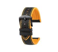 AZSHIW Watch Band Compatible With Casio MDV106 107 MTP-VD01D MTP-1374 1375 EFR-303 Eqb-501 Men's Bracelet(Black yellow-Black)
