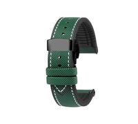 AZSHIW Watch Band Compatible With Casio MDV106 107 MTP-VD01D MTP-1374 1375 EFR-303 Eqb-501 Men's Bracelet(A-Green white-Black)