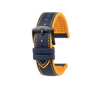 AZSHIW Watch Band Compatible With Casio MDV106 107 MTP-VD01D MTP-1374 1375 EFR-303 Eqb-501 Men's Bracelet(Blue yellow-Black)