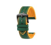 AZSHIW Watch Band Compatible With Casio MDV106 107 MTP-VD01D MTP-1374 1375 EFR-303 Eqb-501 Men's Bracelet(Green yellow-Black)