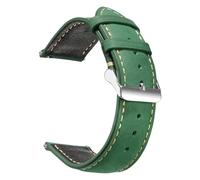 AZSHIW Wax Vintage Quick Release 14mm 16mm 18mm 20mm 22mm 24mm Leather Watch Bands Compatible With Men Women Top Grain Leather Watch Strap(Dark Green 1,24mm)