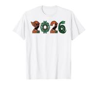 Aztec 2026 Tribal Eagle and Serpent New Year Design T-Shirt