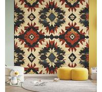 Aztec Boho Rustic Wall Sticker, Southwestern Tribal Murals Self Adhesive Photo, Native American Wallpaper PVC Murals for Bedroom, Living Room Wall Art 260x175 cm