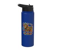 Aztec Bull Mexican Mythology Inca Mayan Indigenous Stainless Steel Insulated Water Bottle