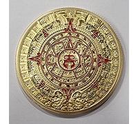 Aztec Calendar Collectable Coin/Round. 24ct Gold, Colour, 40mm 30g. Mayan/Maya/Mexico/Mexica RARE