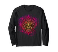 Aztec Calendar Mexican Native Mayas Mayans Art Long Sleeve T-Shirt