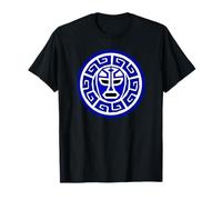 Aztec Calendar Wrestling Mask, Mexican Heritage Warrior Art T-Shirt