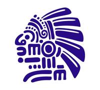 Aztec Chief Totem Mayan Tribal Chieftain Symbol Lettering Decals 42x44.9cm Car Body Decoration DarkBlue
