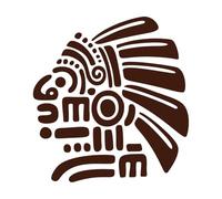 Aztec Chief Totem Mayan Tribal Chieftain Symbol Lettering Decals 54.6x58.4cm Equipped with Transfer Film kit Coffee