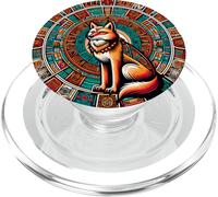 Aztec Coyote And Ancient Mexican History Mayan Calendar PopSockets PopGrip for MagSafe