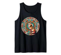 Aztec Coyote and Ancient Mexican History Mayan Calendar Tank Top