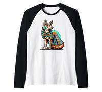 Aztec Coyote and The Maya Yucatan History Chichen Itza Raglan Baseball Tee