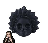 Aztec Death Whistle, 125 dB Loudest Scream Whistles 3D Screaming Whistle Terrifying Sound Screaming Aztec War Whistles, Day of the Dead Hallowmas Gifts for friend" (Black)