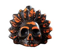 Aztec Death Whistle - 125+ dB Screaming Loud, Authentic Aztec Ghost Whistle for Halloween & Day of the Dead Gifts (Black + Brown)