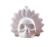 Aztec Death Whistle - 125+ dB Screaming Loud, Authentic Aztec Ghost Whistle for Halloween & Day of the Dead Gifts (White)