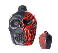 Aztec Death Whistle, Authentic Human Sounding Loud Screams, 125 DB Bronze Ware Demon Skull, Thunderer War Whistle, With Drawstring Bag, For Day Of The Dead Halloween