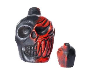 Aztec Death Whistle, Authentic Human Sounding Loud Screams, 125 DB Bronze Ware Demon Skull, Thunderer War Whistle, With Drawstring Bag, For Day Of The Dead Halloween