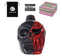 Aztec Death Whistle, Aztec Death Whistle with Authentic Human Sounding Screams, Extremely Loud War Whistle, Horror Decoration for Halloween, Day of the Dead (Black/Red Poison)