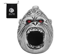 Aztec Death Whistle, Bigfoot Gorilla Loudest Authentic Tin Whistle for Halloween Mexican the Dead Celebration Gifts Easy to Blow Collectible Decor Self Defense (Silver)