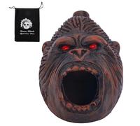 Aztec Death Whistle, Bigfoot Gorilla Loudest Authentic Tin Whistle for Halloween Mexican the Dead Celebration Gifts Easy to Blow Collectible Decor Self Defense(Brown)