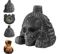 Aztec Death Whistle,Halloween Day of the Dead Celebration Gift,Screaming Aztec Death Whistle Loud Signal or Screaming Mysterious Voice Skull Ornament,Halloween Prank Props for Survival Outdoor