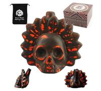 Aztec Death Whistle, Loudest Death Whistle (Over 125+ Decibels), Screaming Aztec Death Whistle, Ideal for Halloween and Day of the Dead (Red)