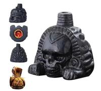 Aztec Death Whistle, Loudest Screaming Death Whistle, Authentic Human Sounding Scream Whistles with Storage Bag, Uniques Loud Skull War Aztec Whistles Collectible, for Halloween Day of The Dead